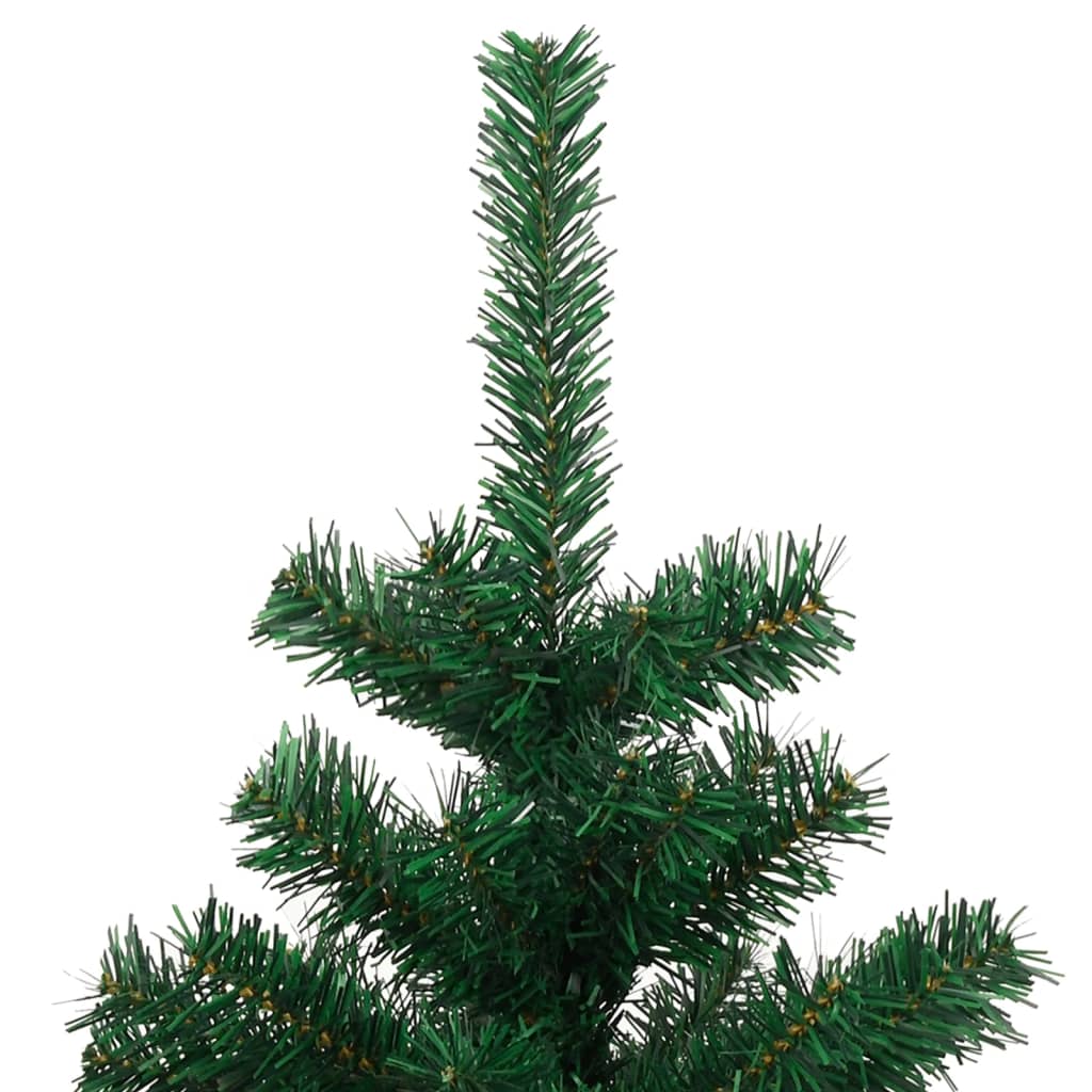 Berkfield Swirl Christmas Tree with Stand and LEDs Green 150 cm PVC