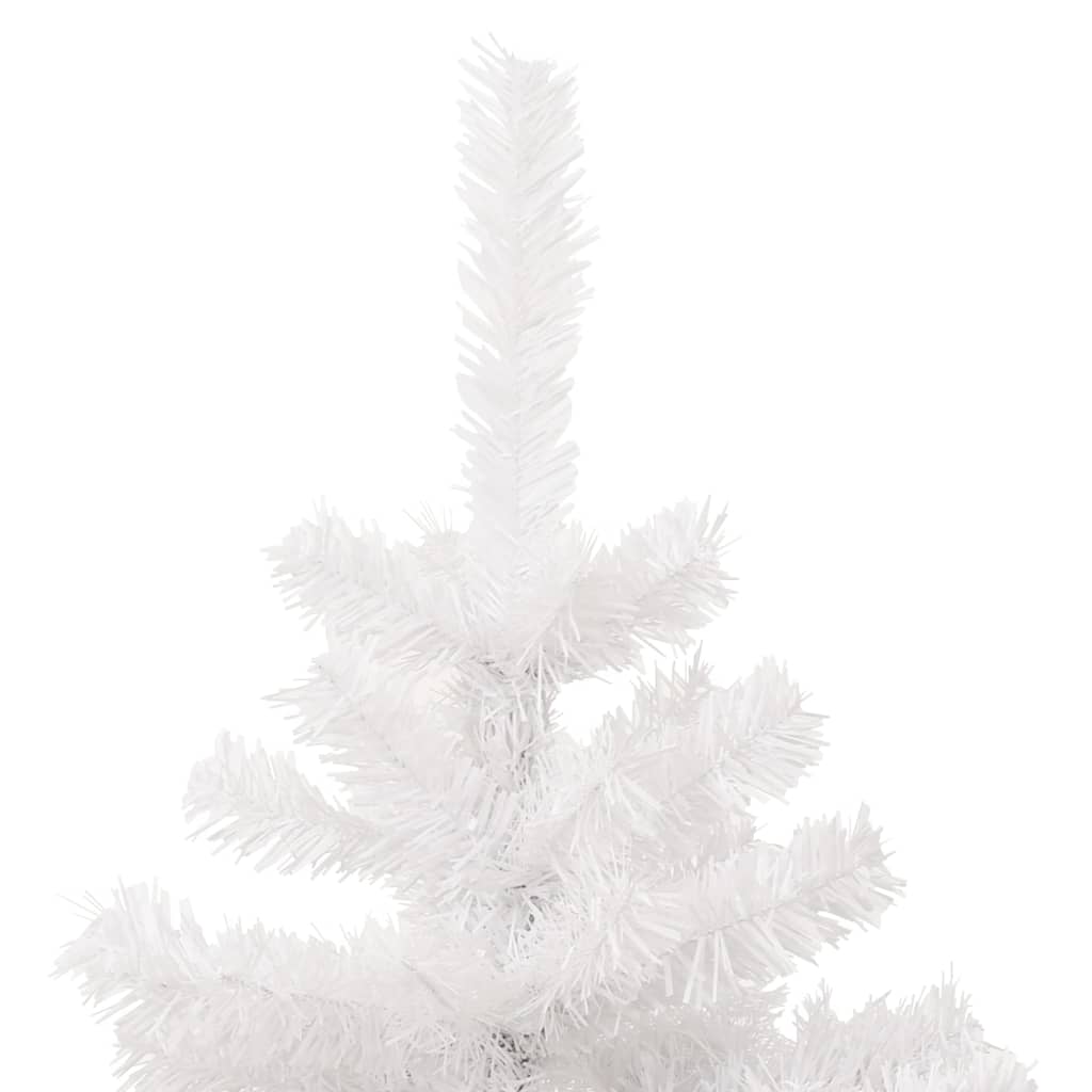 Berkfield Swirl Christmas Tree with Pot and LEDs White 120 cm PVC