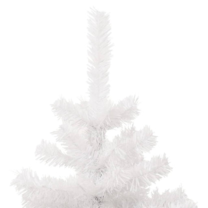 Berkfield Swirl Christmas Tree with Pot and LEDs White 120 cm PVC