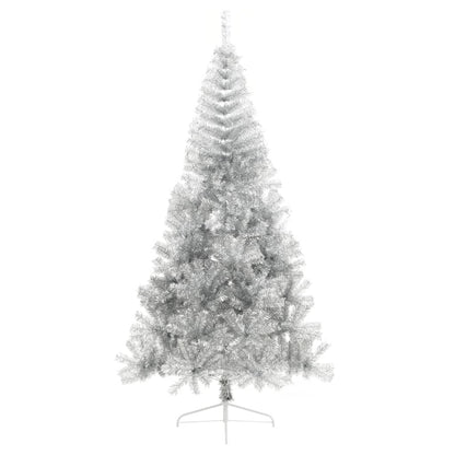 Berkfield Artificial Half Christmas Tree with Stand Silver 240 cm PVC