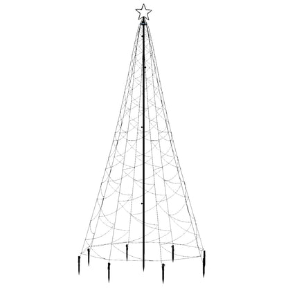 Berkfield Christmas Tree with Spike Warm White 500 LEDs 300 cm