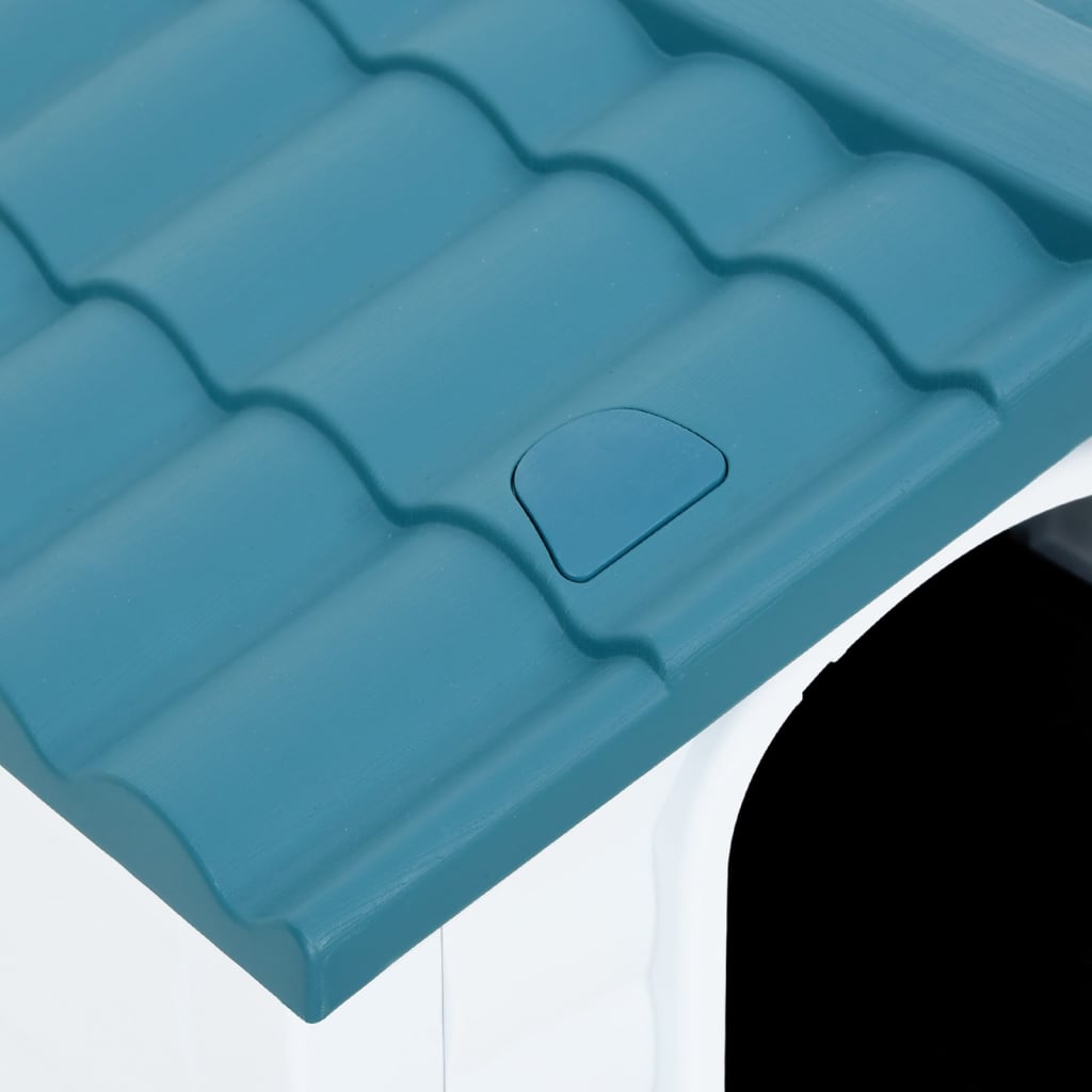 Berkfield Dog House Blue 90.5x68x66 cm Polypropylene