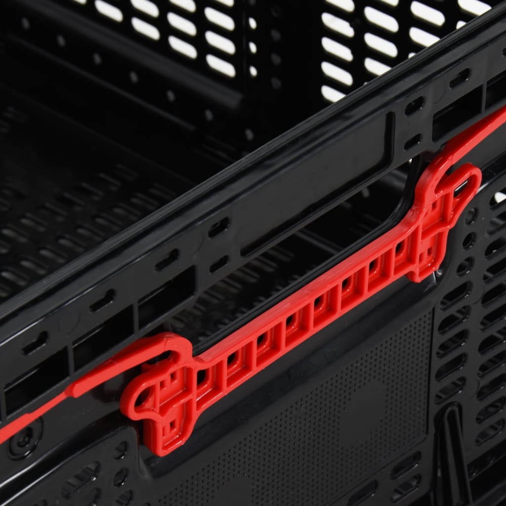 Berkfield Folding Boxes 4 pcs 60x40x22 cm Black 46 L