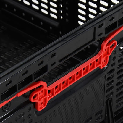 Berkfield Folding Boxes 4 pcs 60x40x22 cm Black 46 L