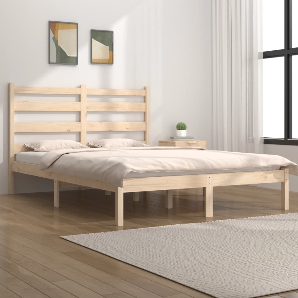 Berkfield Bed Frame Solid Wood Pine 120x190 cm Small Double