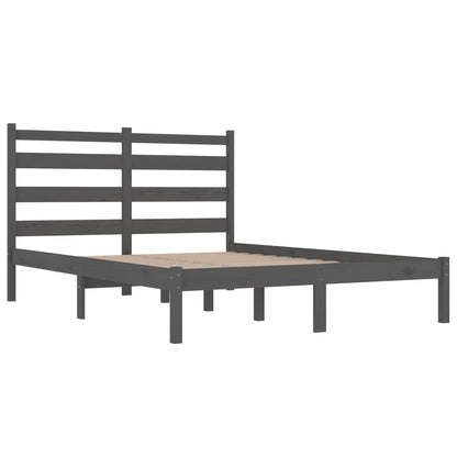 Berkfield Bed Frame Grey Solid Wood Pine 140x200 cm