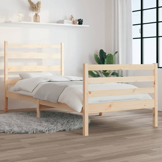 Berkfield Bed Frame Solid Wood Pine 90x200 cm