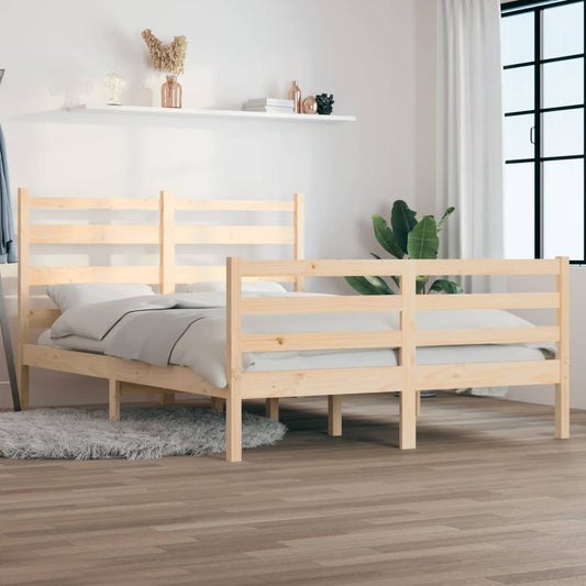 Berkfield Bed Frame Solid Wood Pine 160x200 cm