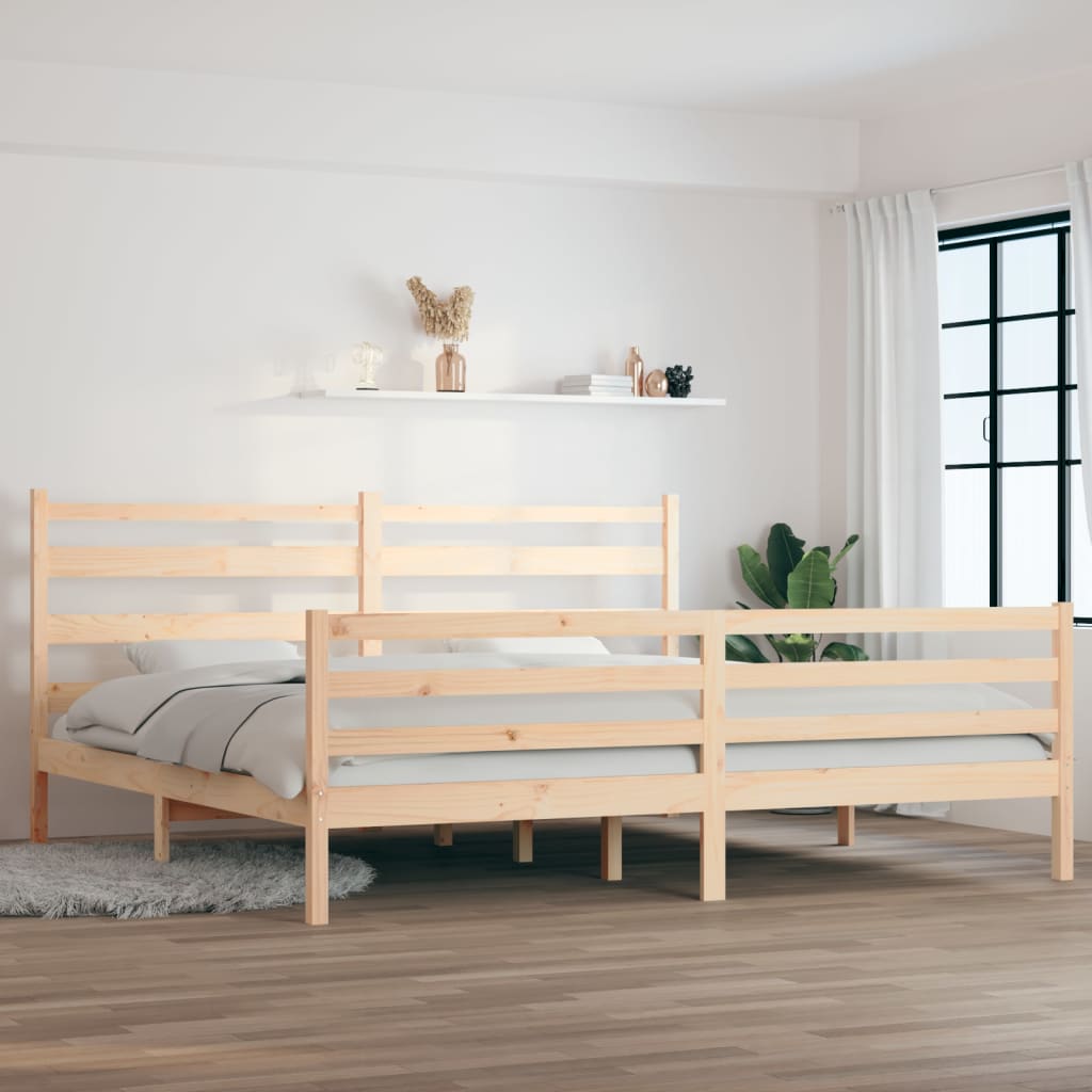 Berkfield Bed Frame Solid Wood Pine 200x200 cm