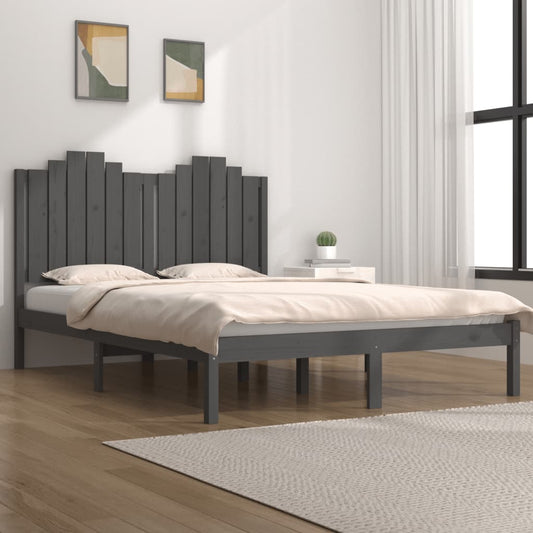 Berkfield Bed Frame Grey Solid Wood Pine 120x200 cm