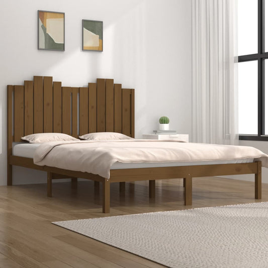 Berkfield Bed Frame Honey Brown Solid Wood Pine 180x200 cm Super King Size
