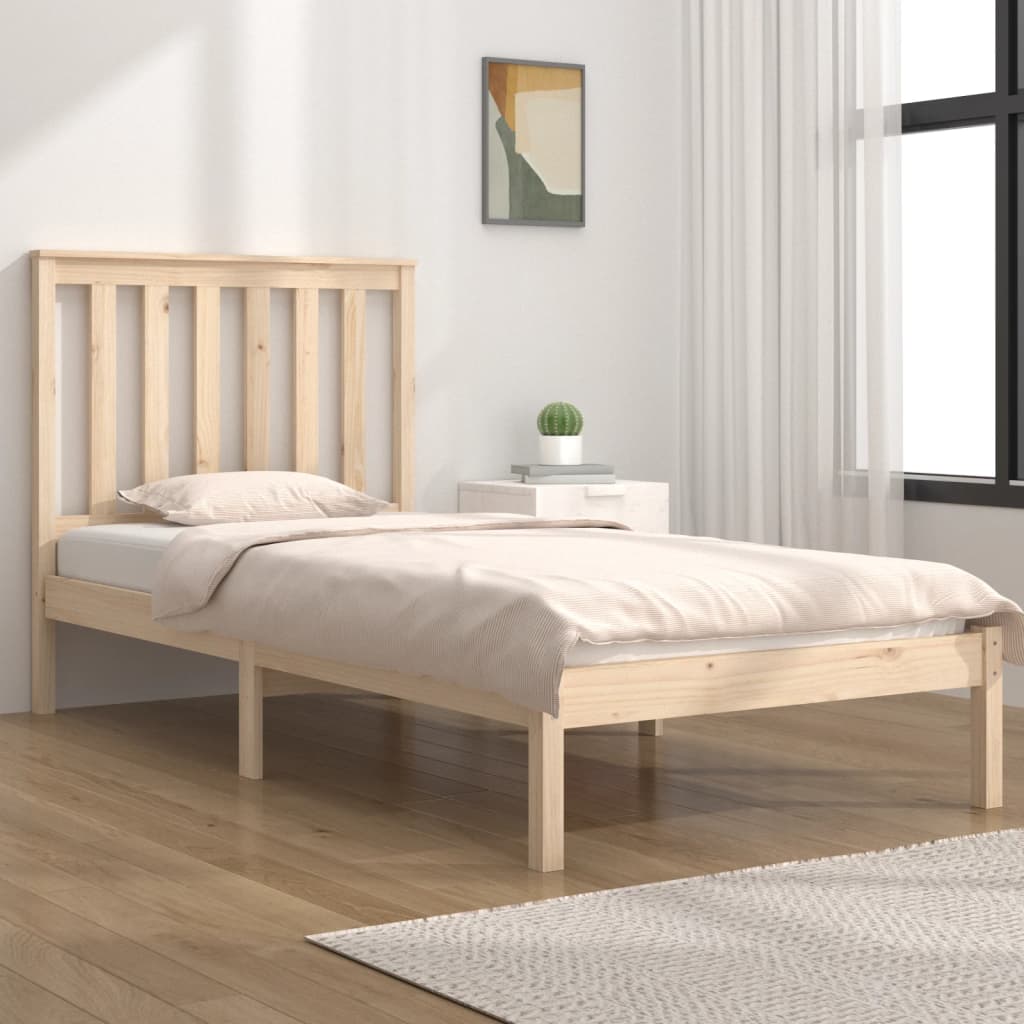 Berkfield Bed Frame Solid Wood Pine 90x190 cm Single