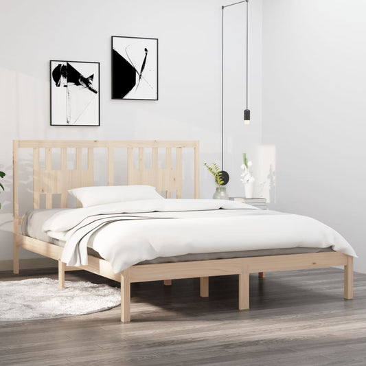 Berkfield Bed Frame Solid Wood 150x200 cm King Size