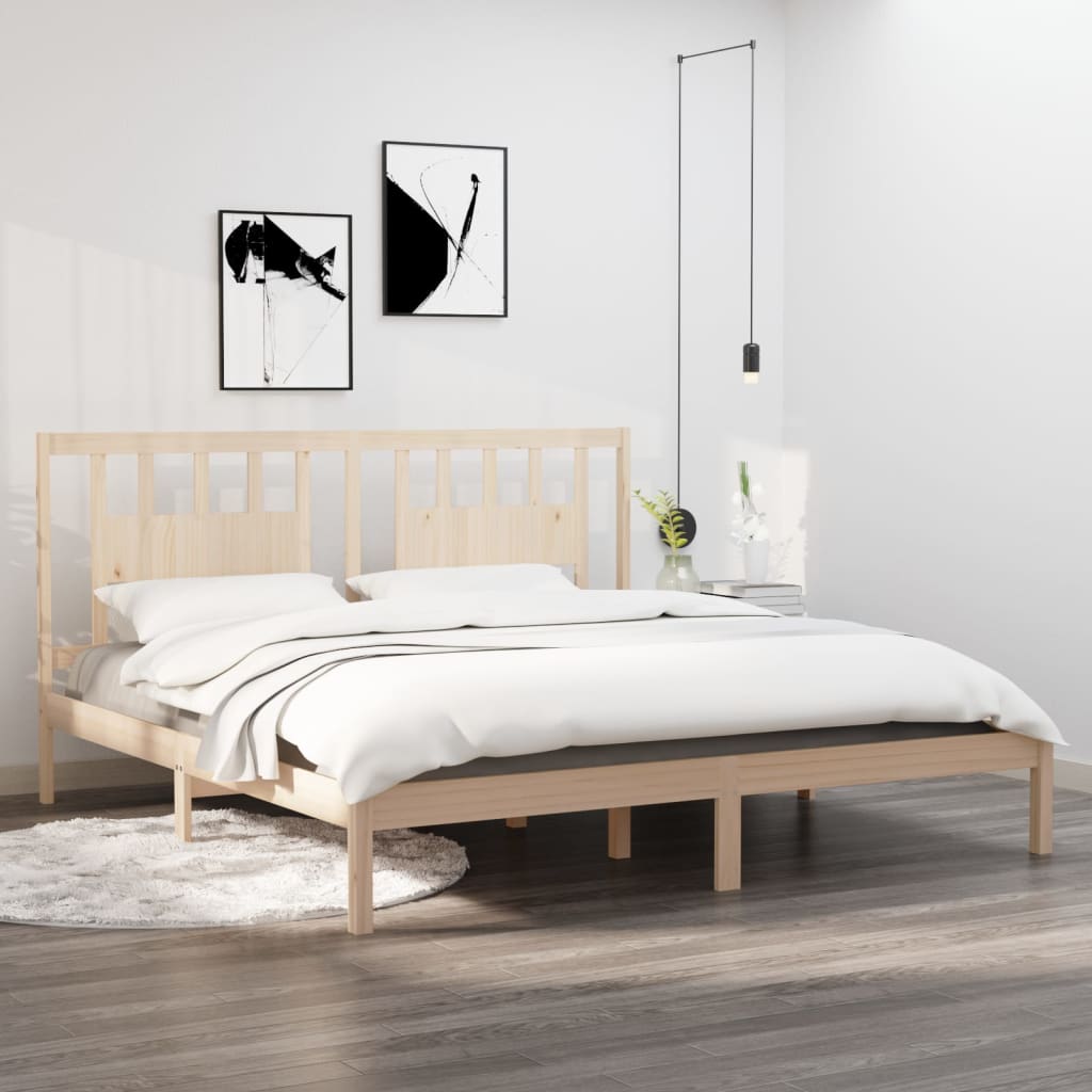 Berkfield Bed Frame Solid Wood Pine 200x200 cm