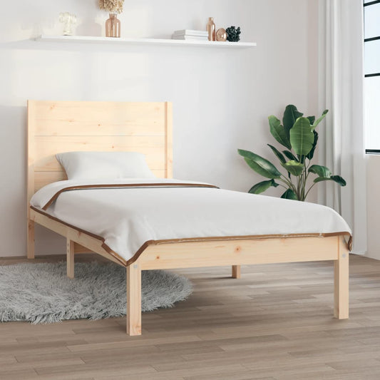 Berkfield Bed Frame Solid Wood Pine 100x200 cm