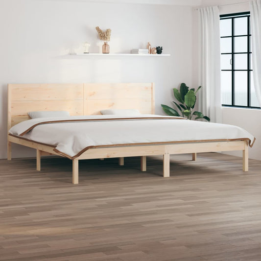 Berkfield Bed Frame Solid Wood 180x200 cm Super King Size