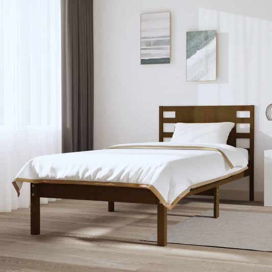 Berkfield Bed Frame Honey Brown Solid Wood Pine 90x200 cm