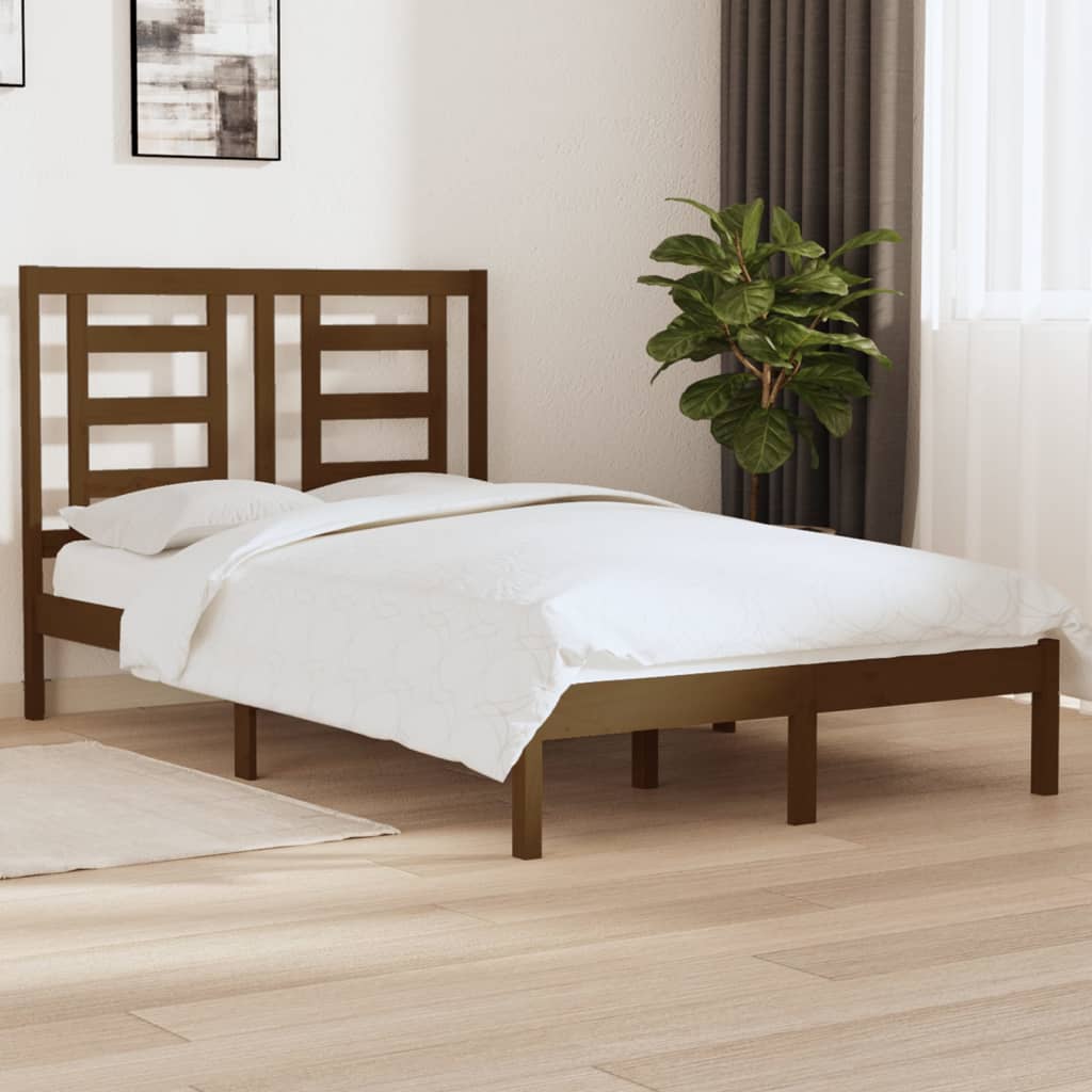 Berkfield Bed Frame Honey Brown Solid Wood Pine 90x200 cm