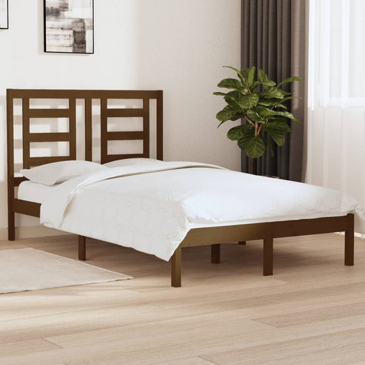 Berkfield Bed Frame Honey Brown Solid Wood Pine 90x200 cm