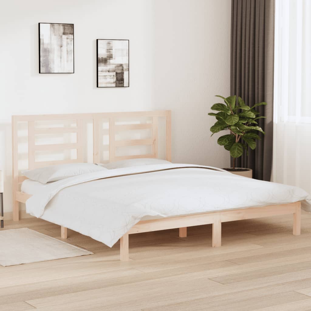 Berkfield Bed Frame Solid Wood 180x200 cm Super King Size