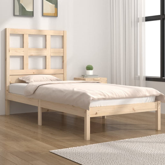 Berkfield Bed Frame Solid Wood Pine 100x200 cm