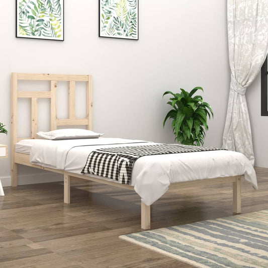 Berkfield Bed Frame Solid Wood Pine 90x190 cm Single