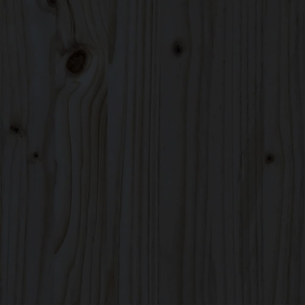 Berkfield Bed Frame Black Solid Wood Pine 90x190 cm Single
