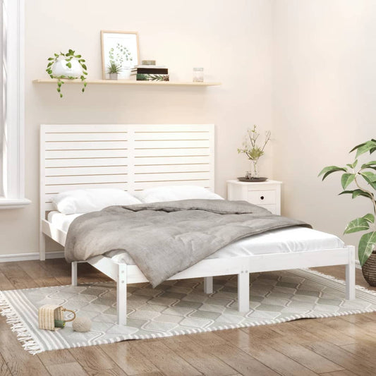Berkfield Bed Frame White Solid Wood 160x200 cm