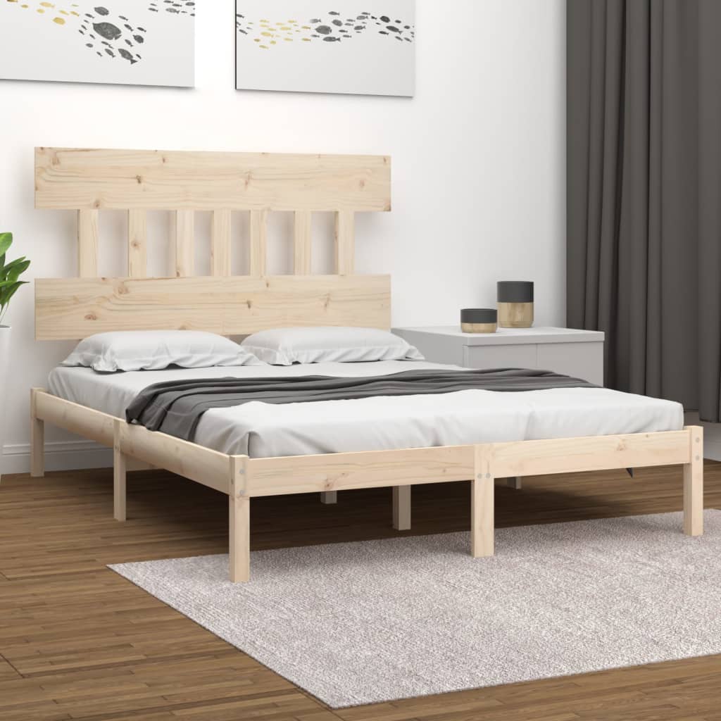 Berkfield Bed Frame Solid Wood 120x190 cm Small Double