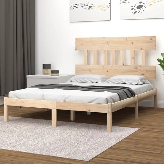 Berkfield Bed Frame Solid Wood 140x200 cm