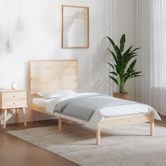 Berkfield Bed Frame Solid Wood 90x190 cm Single
