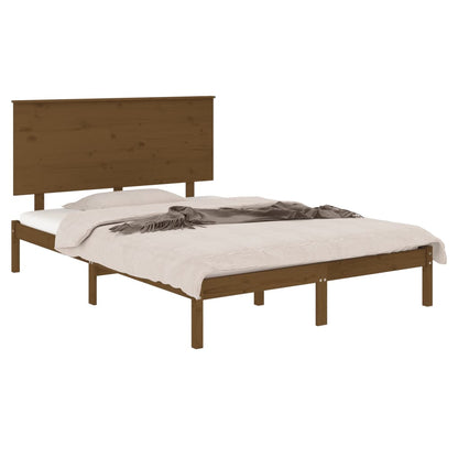 Berkfield Bed Frame Honey Brown Solid Wood Pine 120x200 cm
