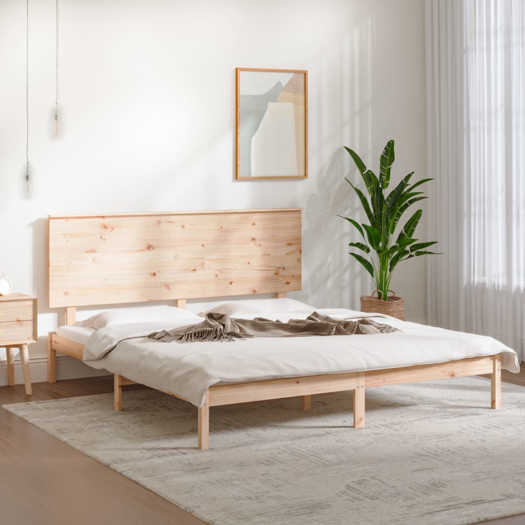 Berkfield Bed Frame Solid Wood Pine 200x200 cm