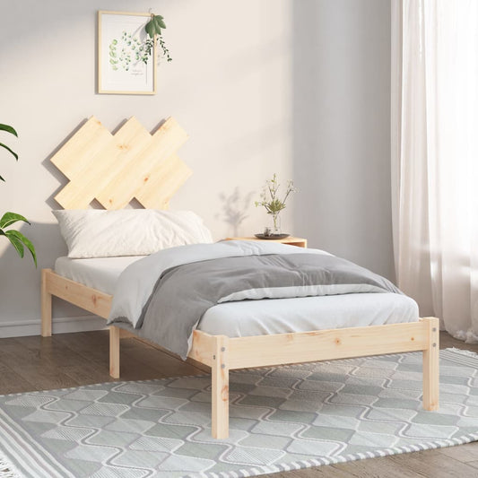 Berkfield Bed Frame 75x190 cm Small Single Solid Wood