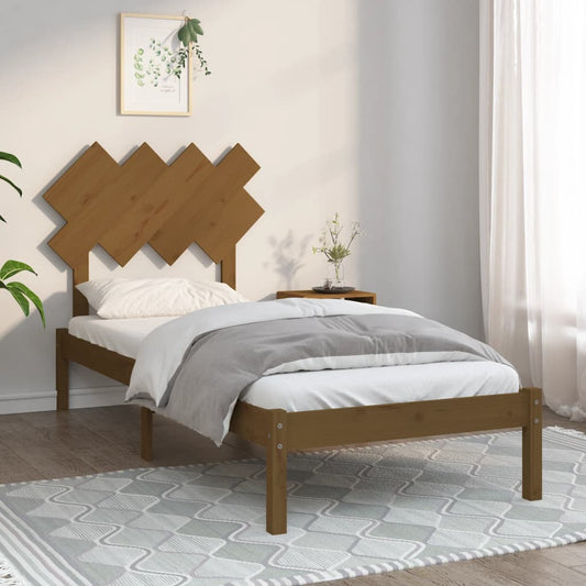 Berkfield Bed Frame Honey Brown 90x200 cm Solid Wood