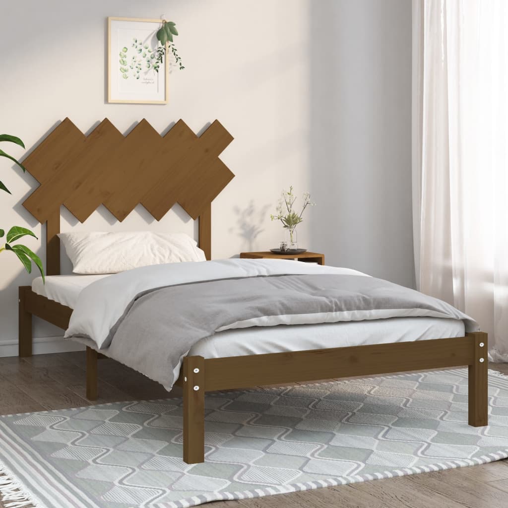 Berkfield Bed Frame Honey Brown 100x200 cm Solid Wood