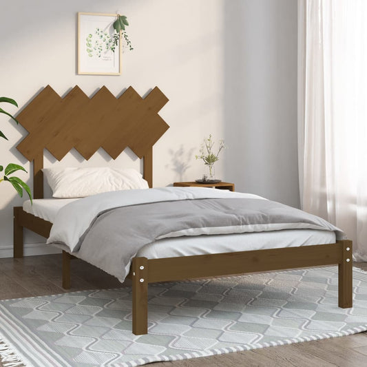 Berkfield Bed Frame Honey Brown 100x200 cm Solid Wood