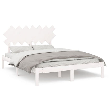 Berkfield Bed Frame White 140x200 cm Solid Wood