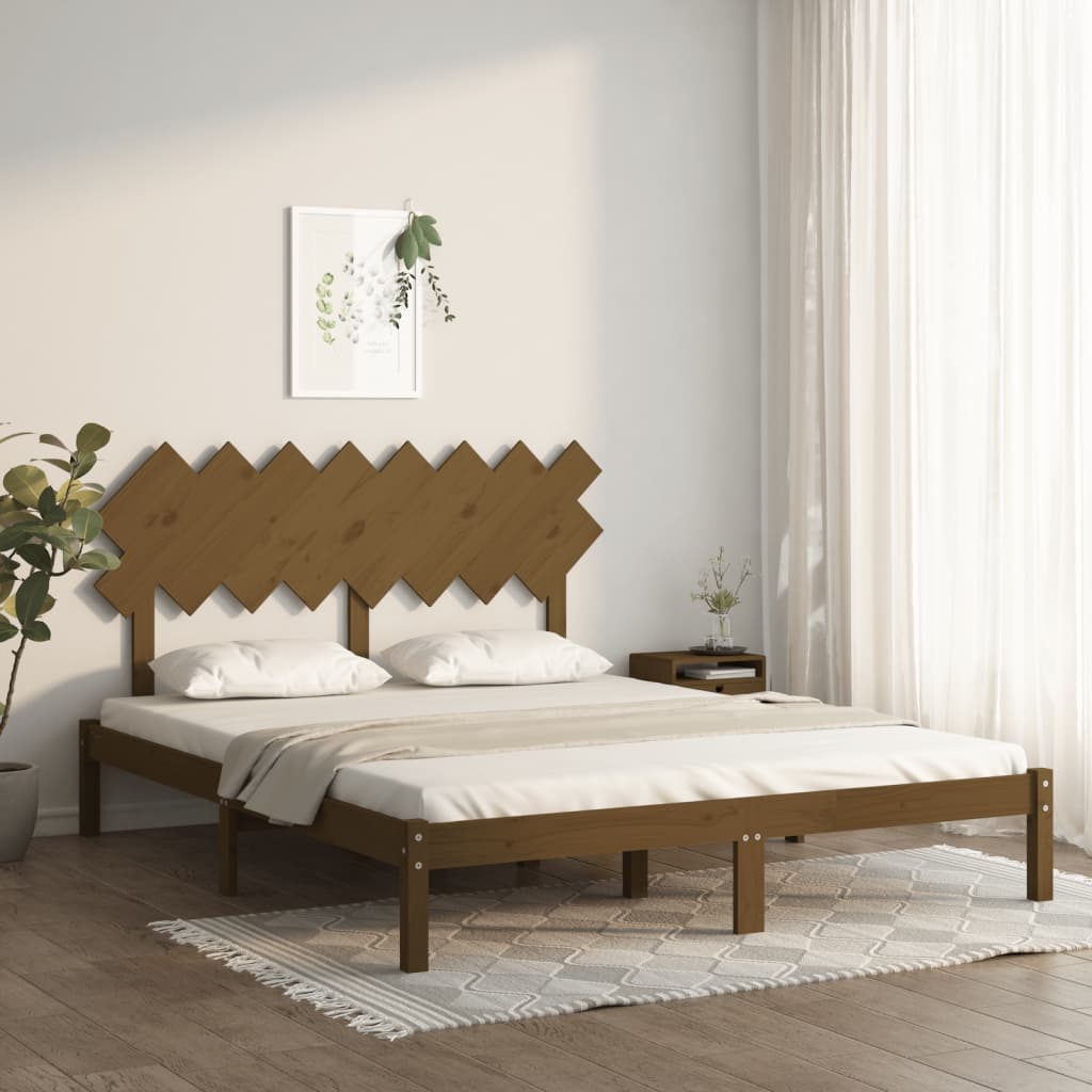 Berkfield Bed Frame Honey Brown 160x200 cm Solid Wood