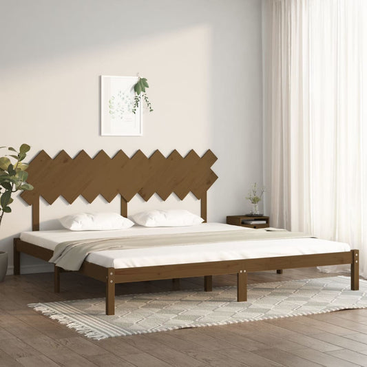 Berkfield Bed Frame Honey Brown 200x200 cm Solid Wood