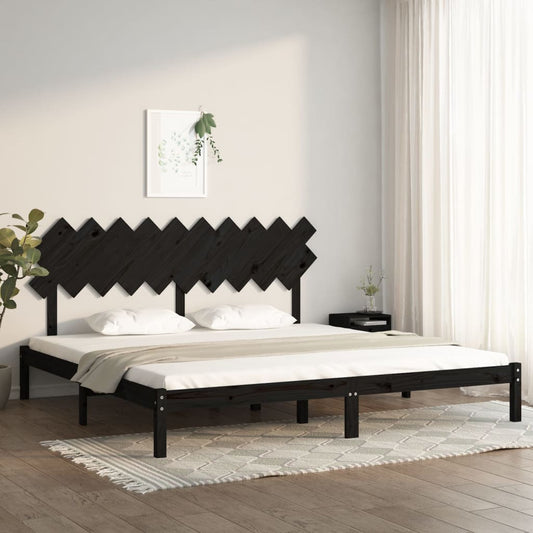 Berkfield Bed Frame Black 200x200 cm Solid Wood