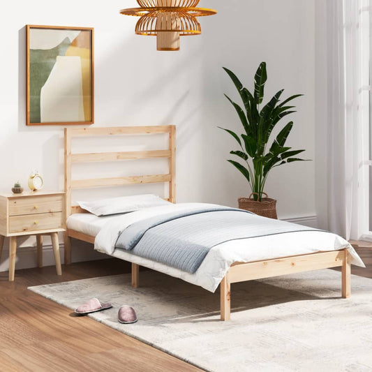 Berkfield Bed Frame Solid Wood 75x190 cm Small Single