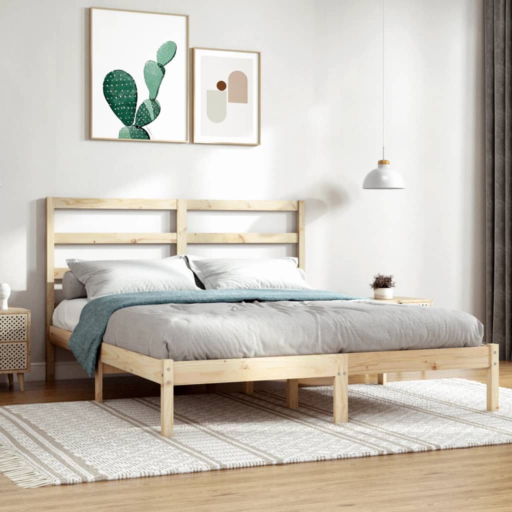 Berkfield Bed Frame Solid Wood 120x190 cm Small Double