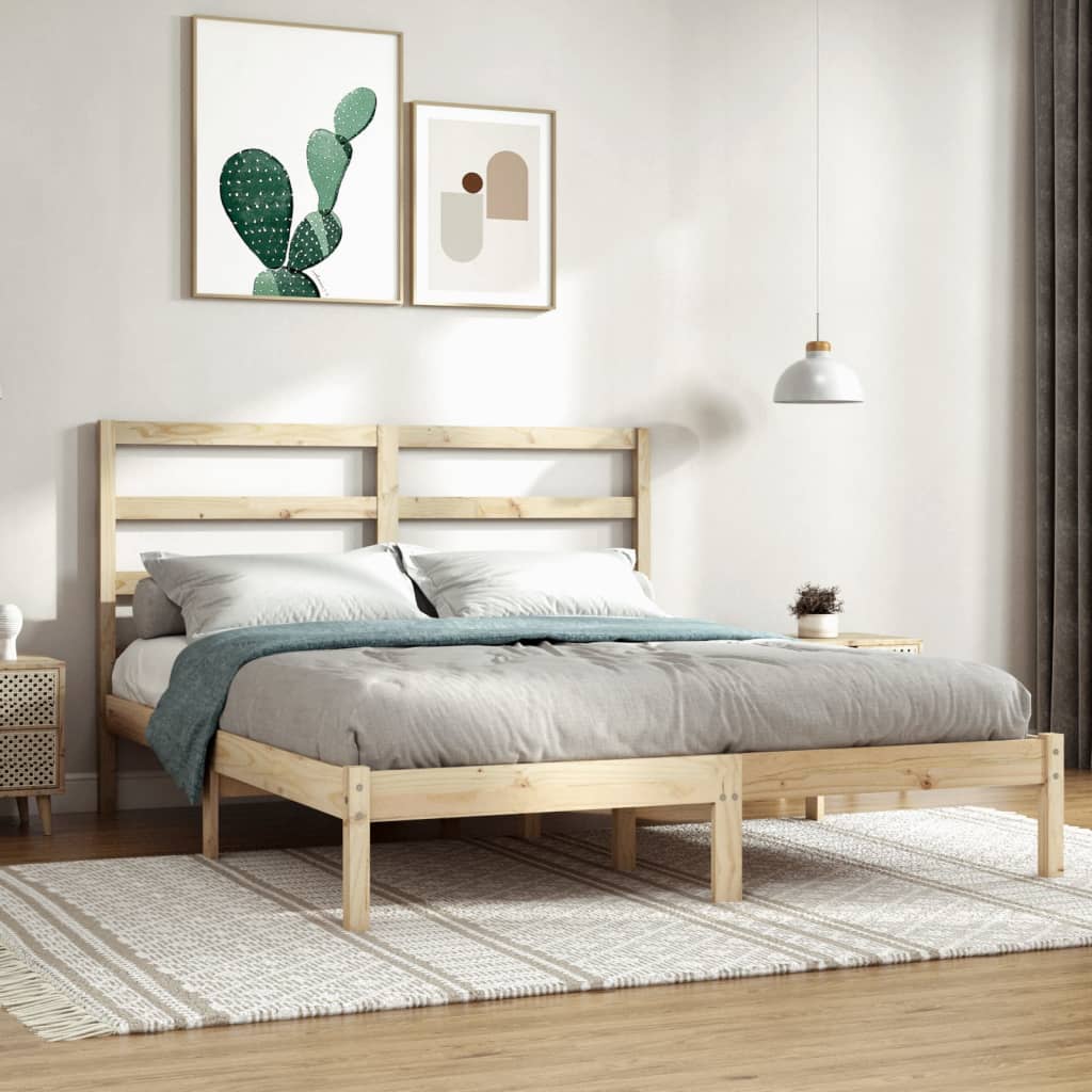 Berkfield Bed Frame Solid Wood 150x200 cm King Size