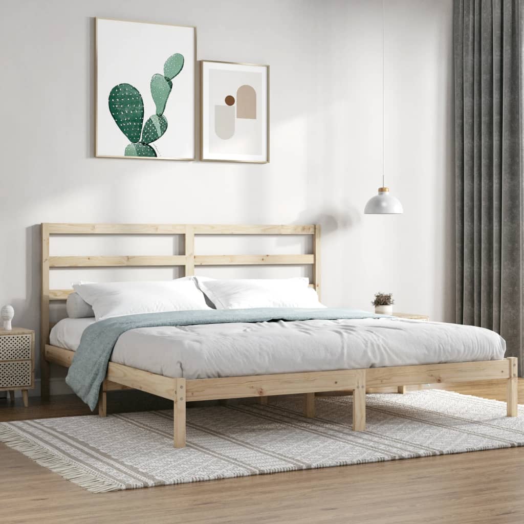 Berkfield Bed Frame Solid Wood 180x200 cm Super King Size