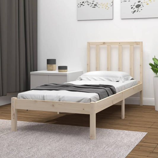 Berkfield Bed Frame Solid Wood Pine 100x200 cm