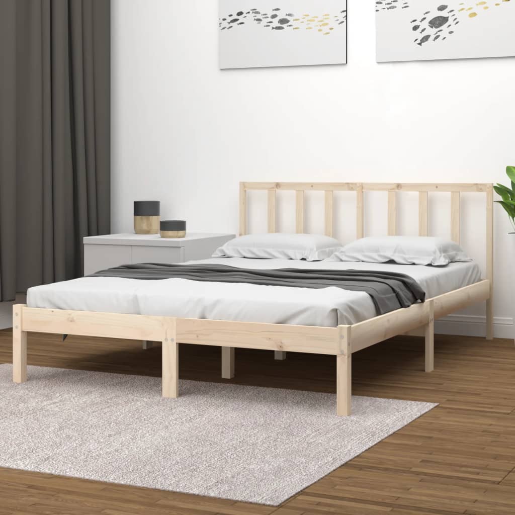 Berkfield Bed Frame Solid Wood Pine 160x200 cm