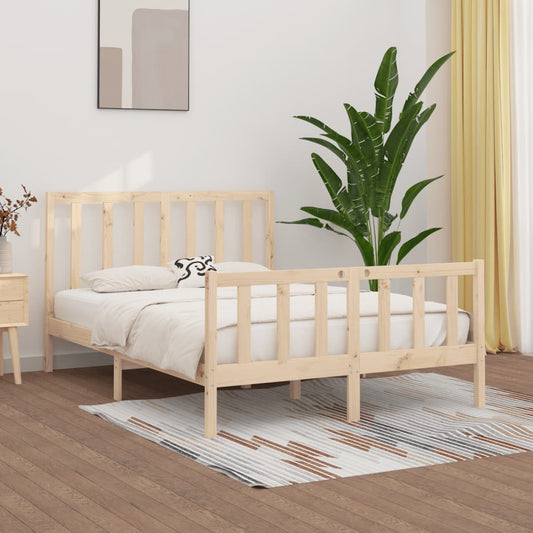 Berkfield Bed Frame Solid Wood 140x190 cm