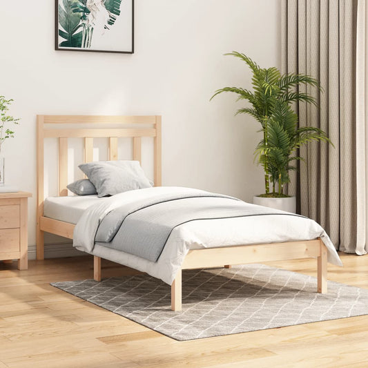 Berkfield Bed Frame Solid Wood 90x190 cm Single