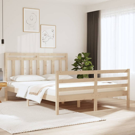 Berkfield Bed Frame Solid Wood 120x190 cm Small Double